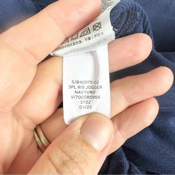 GAP Maternity Full Panel Ribbed Joggers In Navy Uniform Size S Lounge Athleisure - Picture 12 of 16